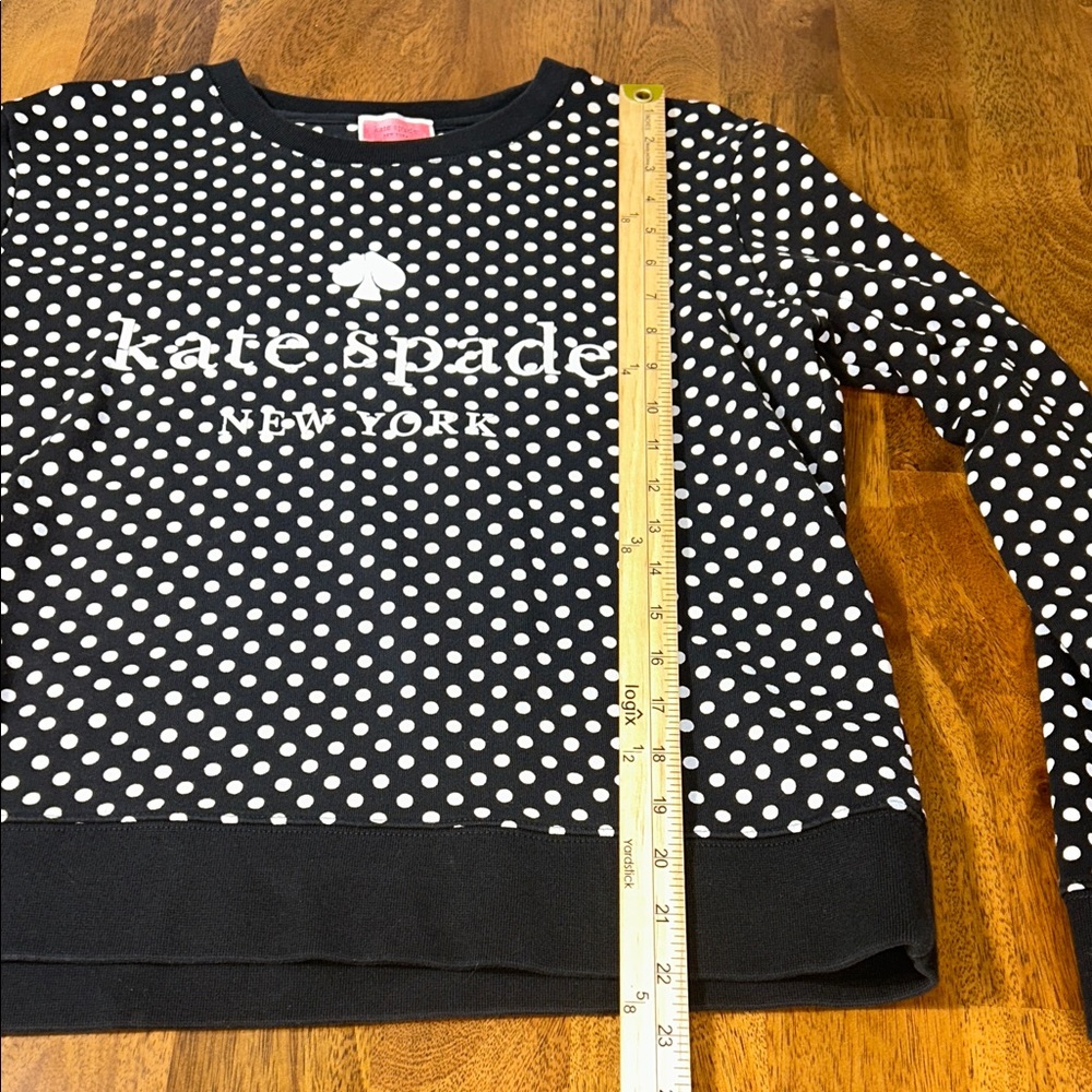 Kate Spade Black and White Polka Dot Sweatshirt - Picture 7 of 8